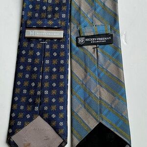 2 Hickey Freeman classy all silk ties made in England 🏴󠁧󠁢󠁥󠁮󠁧󠁿